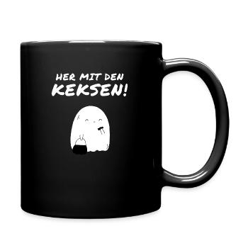 Lustiges Halloween Outfit für Keksliebhaber - Tasse einfarbig - Schwarz - Rechts