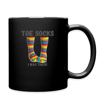 Zehensocken - ich war dabei - Tasse einfarbig - Schwarz - Rechts