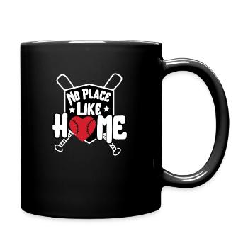 Kein Ort wie zu Hause Lustig Baseball Baseball text - Tasse einfarbig - Schwarz - Rechts