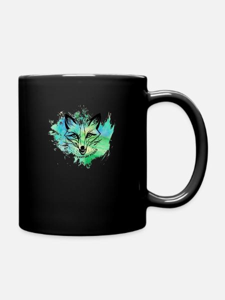 Green Fox - Full Colour Mug - black