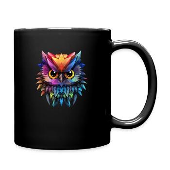 Hibou Graffiti - Mug uni - noir - Droite