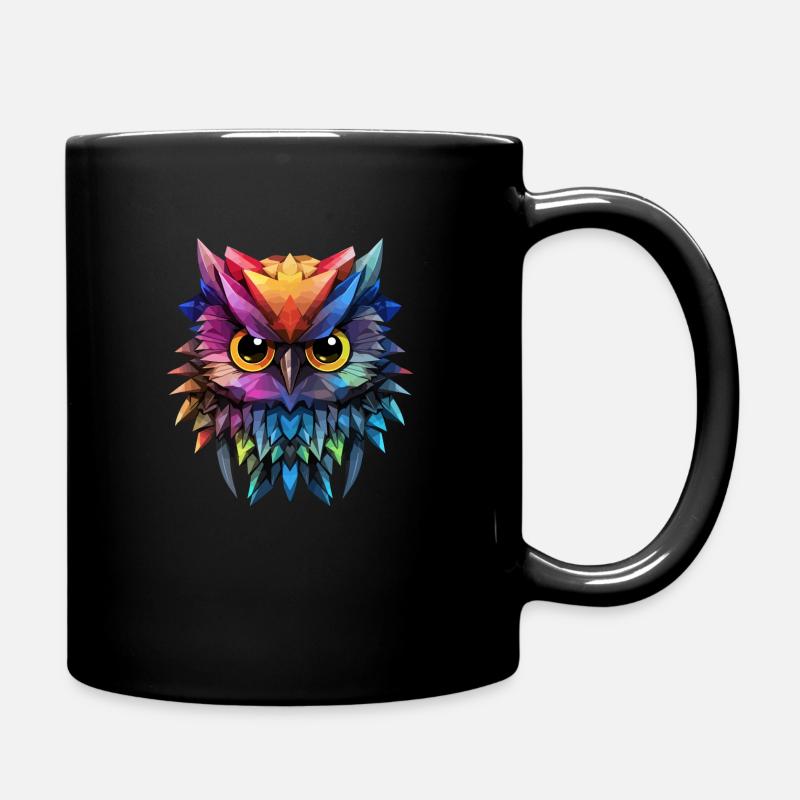 Graffiti Eule - Tasse einfarbig - Schwarz