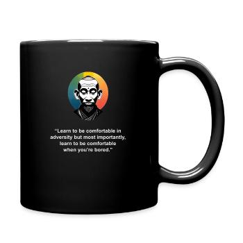 Dieses T-Shirt-Design ist für alle, die Komfort suchen - Tasse einfarbig - Schwarz - Rechts