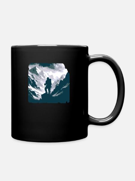 Tiroler Bergnatur - Tasse einfarbig - Schwarz