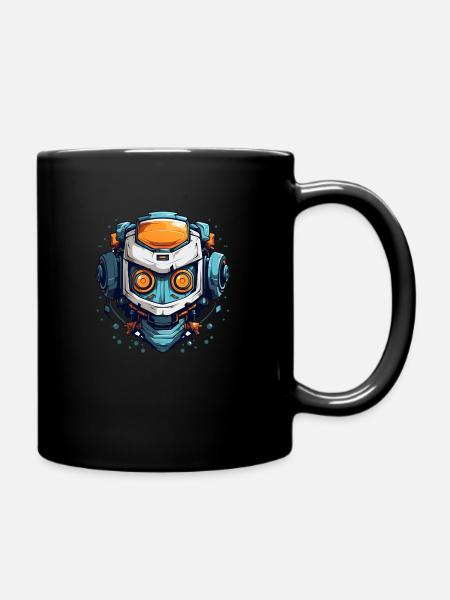 Roboter - Tasse einfarbig - Schwarz