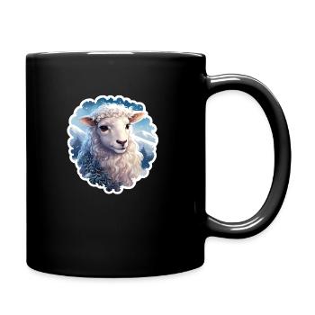 Christmas Lamb - Full Colour Mug - black - Right
