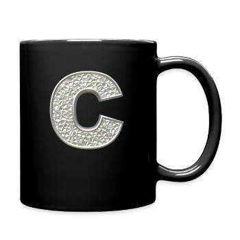 C, letter, letter C, initial, initial C, monogram, - Tasse einfarbig - Schwarz - Rechts