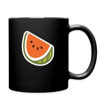 pastèque watermelon - Mug uni - noir - Droite