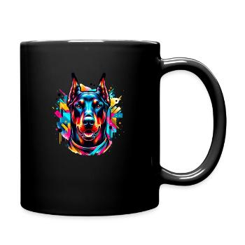 Painted Dog seven - Tasse einfarbig - Schwarz - Rechts