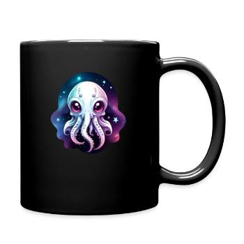 The charm of Lovecraft: Adorable Cute Baby Cthulhu - Full Colour Mug - black - Right