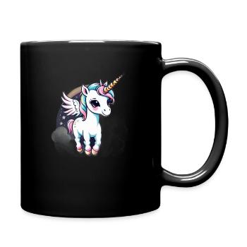 Licorne Unicorn Kawaii - Mug uni - noir - Droite