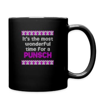 it´s the most wonderful time for punsch - Tasse einfarbig - Schwarz - Rechts