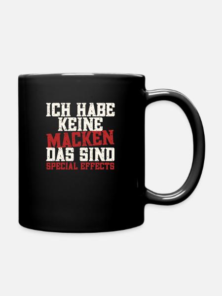 Ich habe keine Macken - Tasse einfarbig - Schwarz