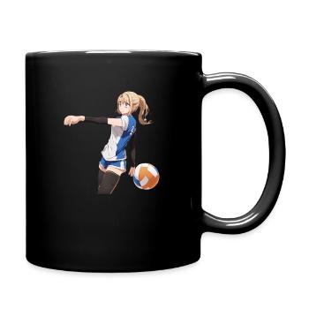 Manga Volleyball - Tasse einfarbig - Schwarz - Rechts