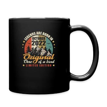 Legends were born in October 2022, original 2022 - Full Colour Mug - black - Right