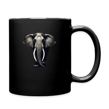 Éléphant majestueux - Mug uni - noir - Droite