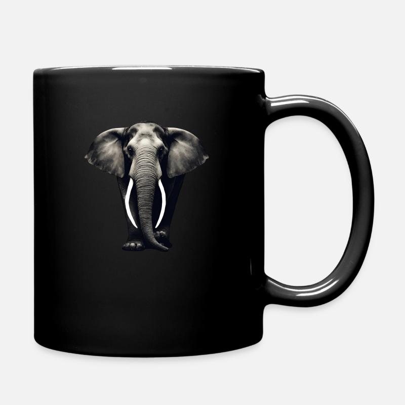 Éléphant majestueux - Mug uni - noir