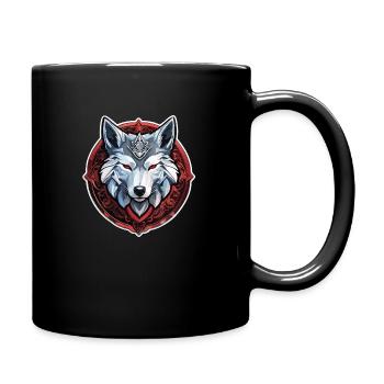 Wolf Tattoo - Full Colour Mug - black - Right