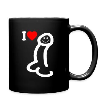 I love cock - Mug uni - noir - Droite