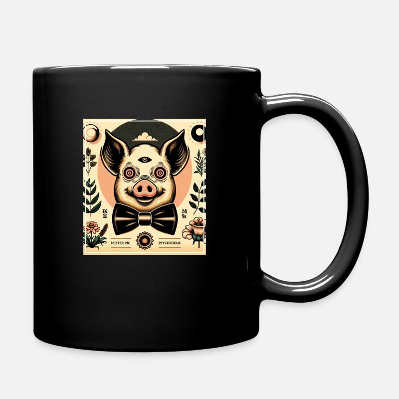 Mister PIG - Full Colour Mug - black