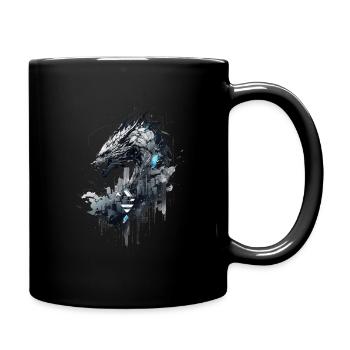 Mecha Tier Tiger Wolf Fuchs Pferd Cyborg - Tasse einfarbig - Schwarz - Rechts
