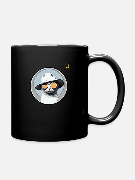 STILVOLLE KATZE - Tasse einfarbig - Schwarz