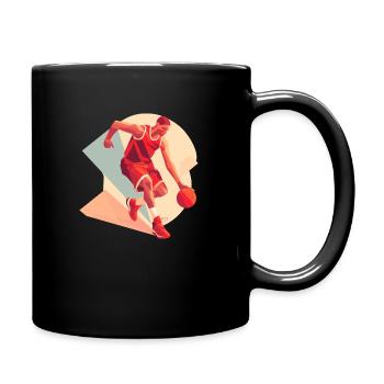 Basketballspieler - Tasse einfarbig - Schwarz - Rechts