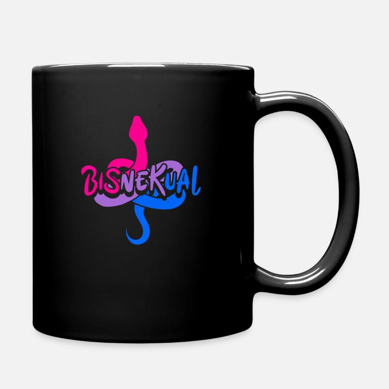 Bisnekual Snake Bisexual Lgbt Rainbow Bi Pride - Tasse einfarbig - Schwarz