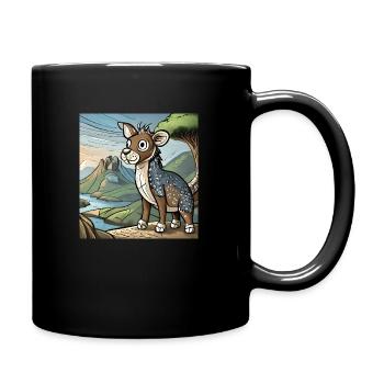 Lustiger Tier - Tasse einfarbig - Schwarz - Rechts