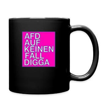 AFD AUF KEINEN FALL DIGGA! - Tasse einfarbig - Schwarz - Rechts