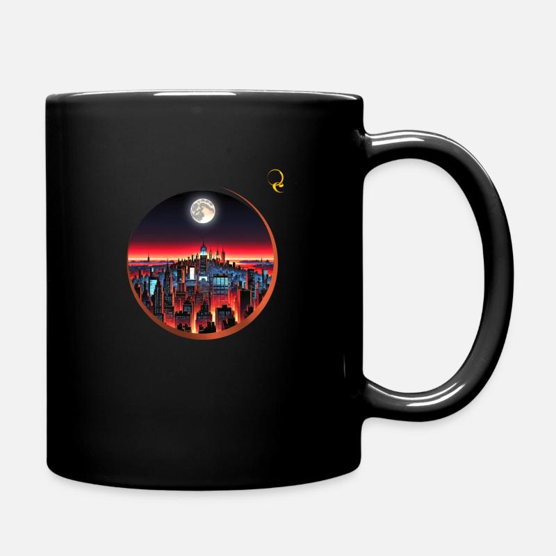 PLEINE LUNE DANS LA VILLE - Mug uni - noir