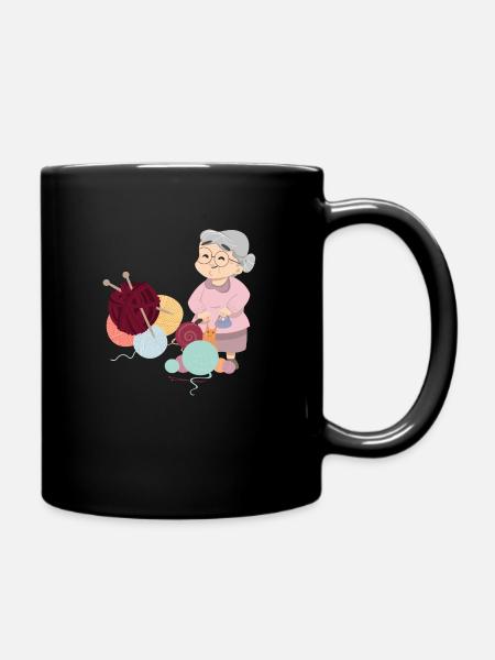 Wool - Full Colour Mug - black