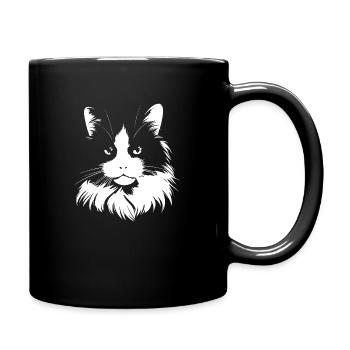 Chat, Motif De Chat - Mug uni - noir - Droite