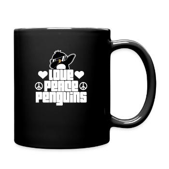 Amour Paix Pingouins Drôle Dab Cool Pingouin Dabbing - Mug uni - noir - Droite