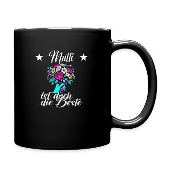 Mutti ist doch die beste - Tasse einfarbig - Schwarz - Rechts