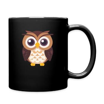 Eagle owl owl bird baby - Full Colour Mug - black - Right