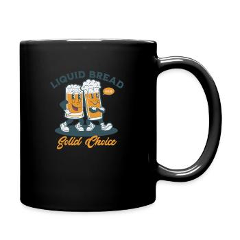 Liquid Bread, solid choice bier party alkohol - Tasse einfarbig - Schwarz - Rechts