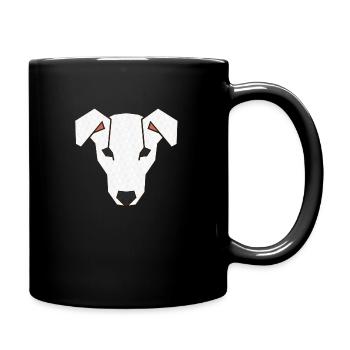 Jack Russell fait face à 3a - Mug uni - noir - Droite