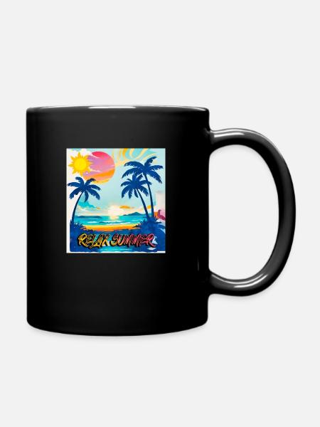 RELAX SUMMER - Mug uni - noir