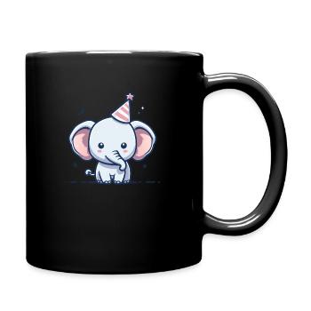 Party Elephant - Full Colour Mug - black - Right