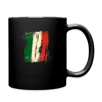 Italy Flag Vintage Italian Flag Used Look - Full Colour Mug - black - Right