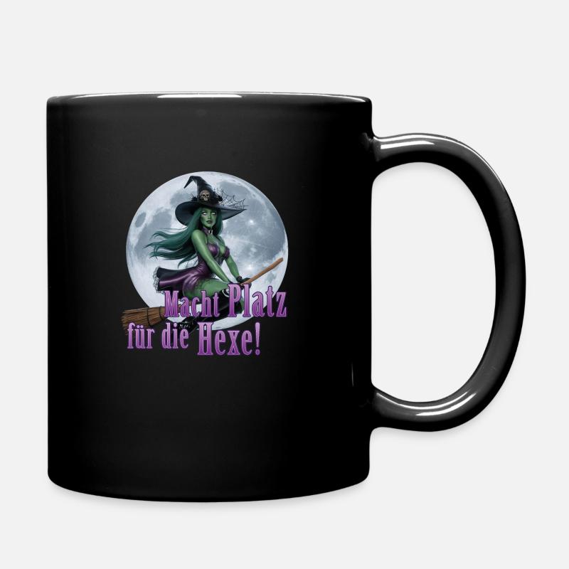 Witch and Full Moon 03 - Full Colour Mug - black