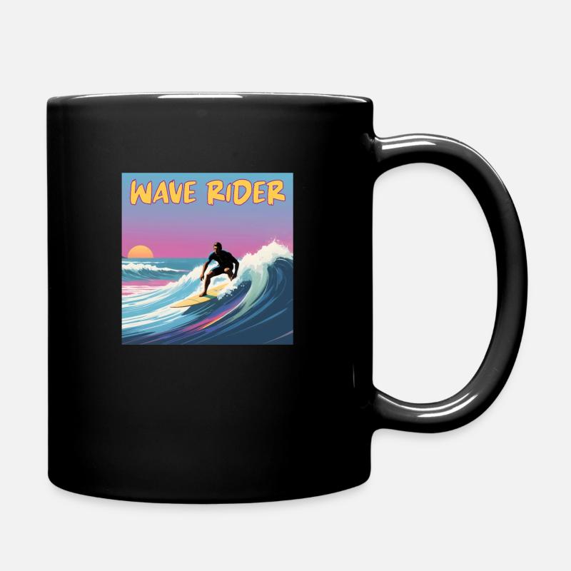 Wave Rider - Full Colour Mug - black