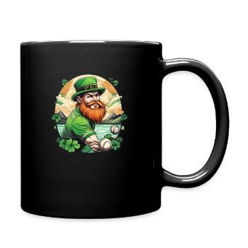 St. Patrick's Day Kleeblatt Baseball - Tasse einfarbig - Schwarz - Rechts