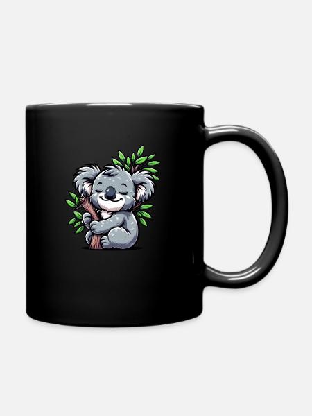 Koala - Tasse einfarbig - Schwarz