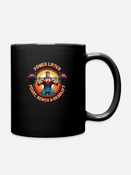 Power Lifter Squat, Banc & Soulevé de terre - Mug uni - noir