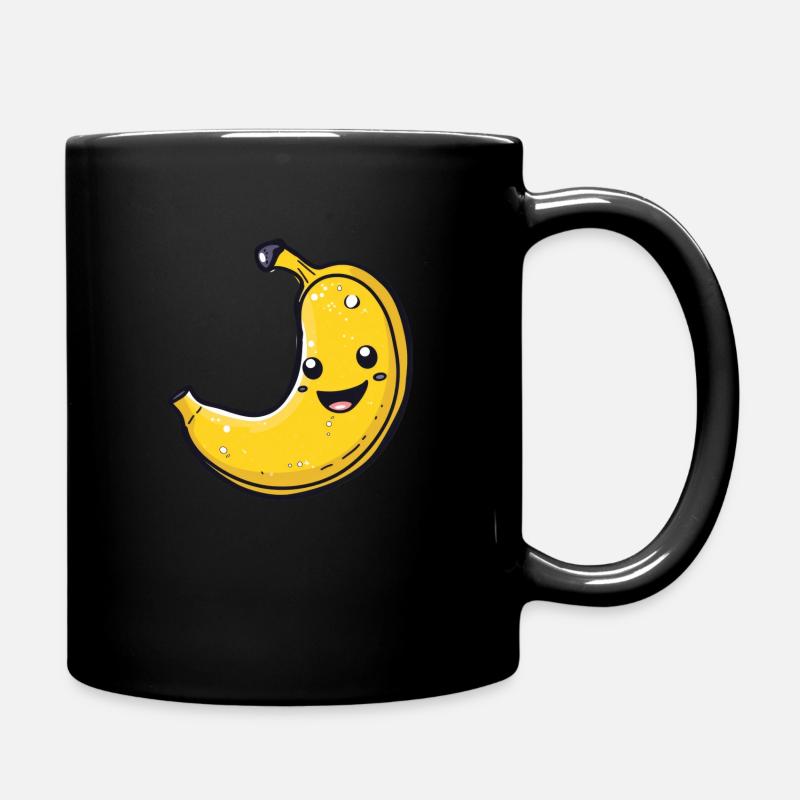 Lustige Banane Illustration - Tasse einfarbig - Schwarz