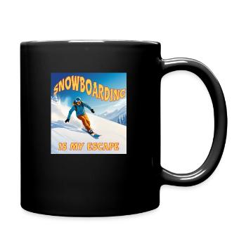 Le snowboard est mon évasion - Mug uni - noir - Droite