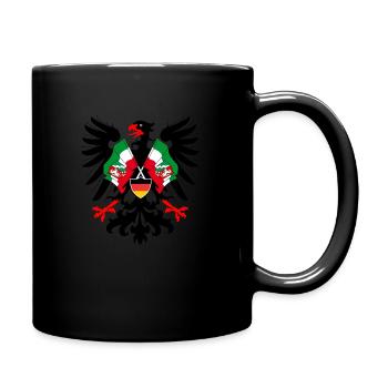 German Eagle flag province of North Rhine-Westphalia - Full Colour Mug - black - Right