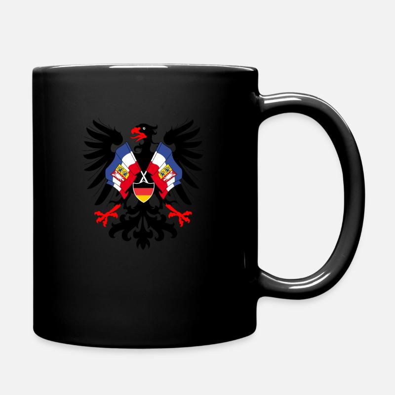 German Eagle Flag Schleswig Holstein County - Full Colour Mug - black